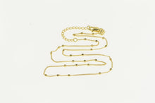 Load image into Gallery viewer, 14K 0.8mm Granulated Dot Pattern Cable Chain Necklace 14&quot; Yellow Gold