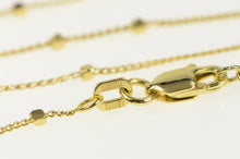 Load image into Gallery viewer, 14K 0.8mm Granulated Dot Pattern Cable Chain Necklace 14&quot; Yellow Gold