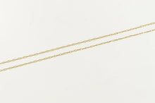 Load image into Gallery viewer, 14K 0.8mm Rolling Spiral Vintage Chain Link Necklace 17&quot; Yellow Gold