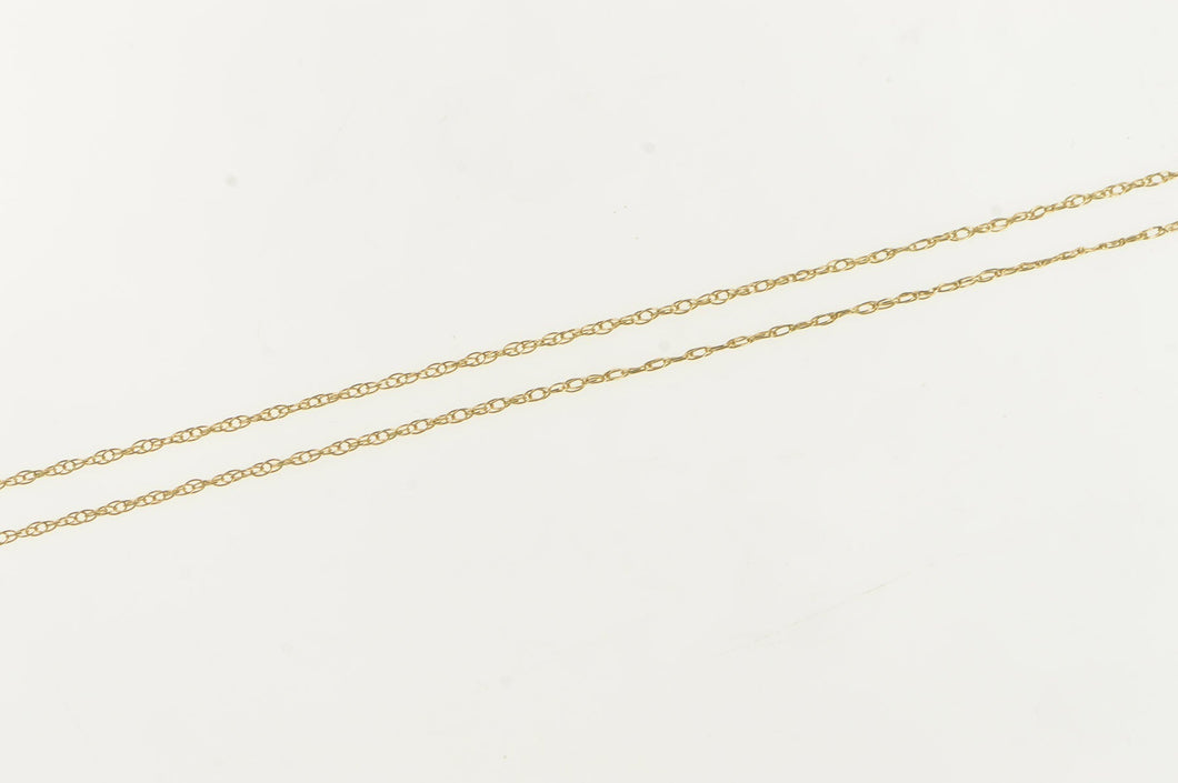 14K 0.8mm Rolling Spiral Vintage Chain Link Necklace 17
