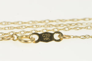 14K 0.8mm Rolling Spiral Vintage Chain Link Necklace 17" Yellow Gold