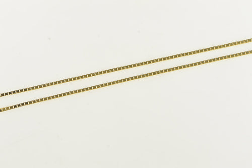 14K 1.0mm Box Link Classic Square Fancy Chain Necklace 18