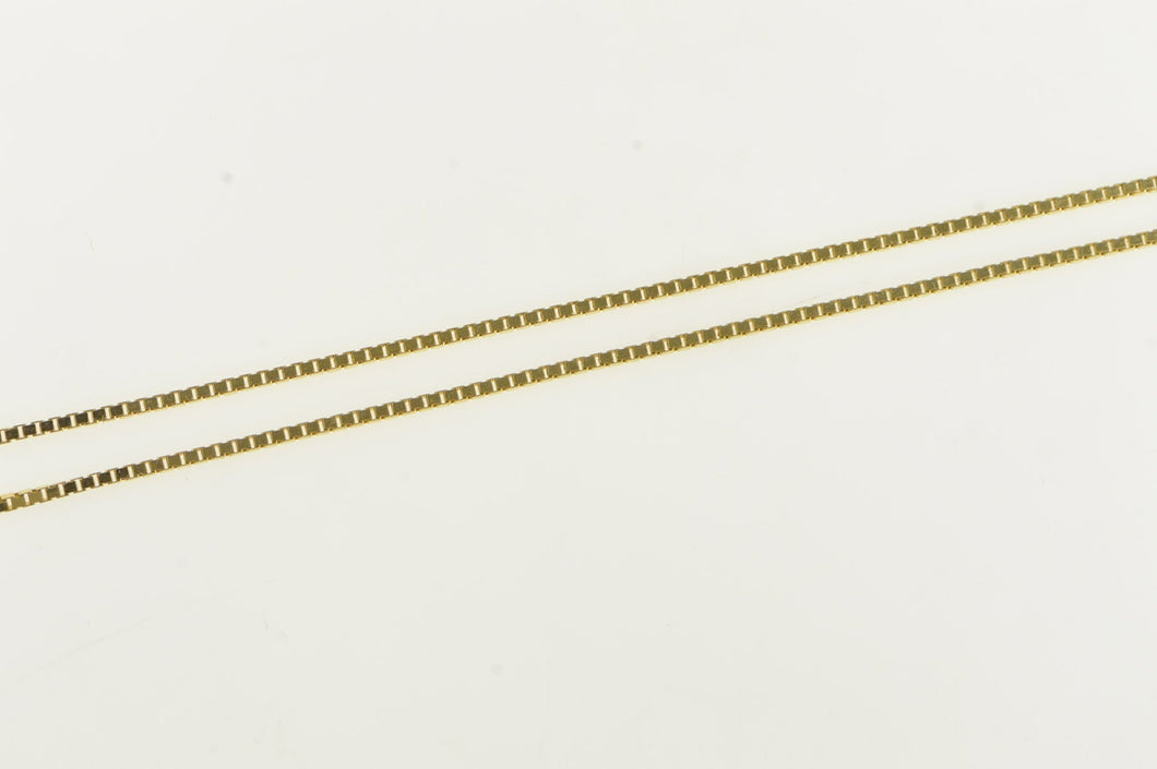 14K 1.0mm Box Link Classic Square Fancy Chain Necklace 18
