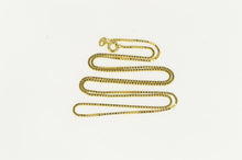 Load image into Gallery viewer, 14K 1.0mm Box Link Classic Square Fancy Chain Necklace 18&quot; Yellow Gold