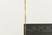 Load image into Gallery viewer, 14K 1.0mm Box Link Classic Square Fancy Chain Necklace 18&quot; Yellow Gold