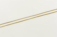 Load image into Gallery viewer, 14K 0.9mm Square Chain Classic Box Link Necklace 18&quot; Yellow Gold