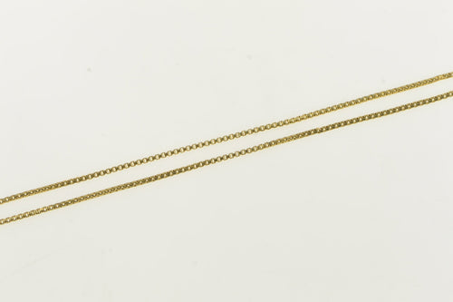 14K 0.9mm Square Chain Classic Box Link Necklace 18
