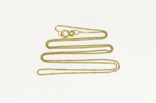 Load image into Gallery viewer, 14K 0.8mm Square Chain Classic Box Link Necklace 18.5&quot; Yellow Gold