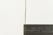 Load image into Gallery viewer, 14K 0.8mm Square Chain Classic Box Link Necklace 18.5&quot; Yellow Gold