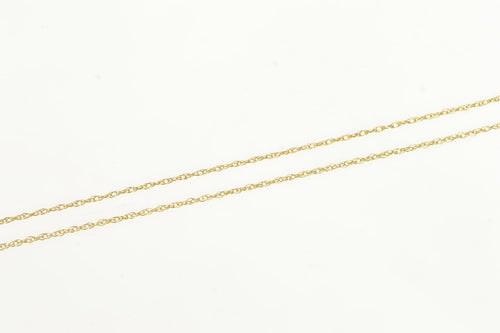 14K 0.9mm Rolling Cable Link Classic Chain Necklace 19.25