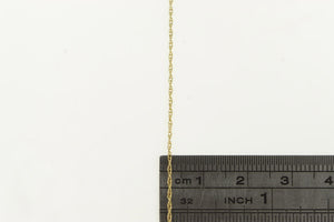 14K 0.9mm Rolling Cable Link Classic Chain Necklace 19.25" Yellow Gold
