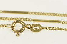 Load image into Gallery viewer, 14K 1.5mm Bar &amp; Curb Chain Link Vintage Necklace 15.25&quot; Yellow Gold