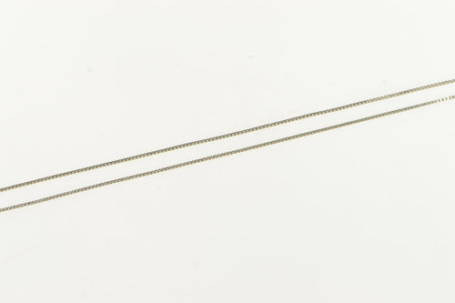 14K 0.5mm Vintage Classic Square Link Box Chain Necklace 18