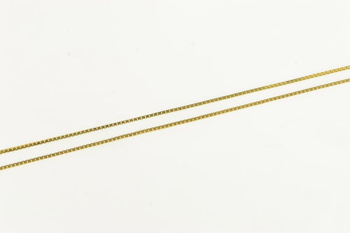 14K 0.7mm Box Chain Classic Square Link Necklace 20