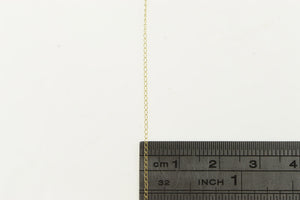 14K 0.8mm Cable Link Simple Classic Plain Chain Necklace 18.5" Yellow Gold