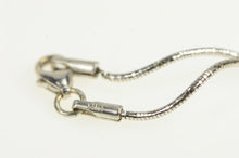 Load image into Gallery viewer, 14K 1.0mm Cocoon Link Wavy Curvy Cain Necklace 16.5&quot; White Gold