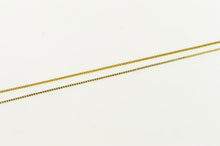 Load image into Gallery viewer, 14K 0.7mm Square Chain Classic Box Link Necklace 16.25&quot; Yellow Gold