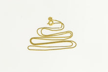 Load image into Gallery viewer, 14K 0.7mm Square Chain Classic Box Link Necklace 16.25&quot; Yellow Gold