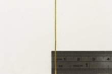 Load image into Gallery viewer, 14K 0.7mm Square Chain Classic Box Link Necklace 16.25&quot; Yellow Gold