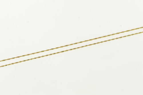 14K 0.8mm Serpentine Link Twist Spiral Chain Necklace 17.25