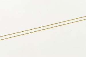 14K 0.8mm Serpentine Link Twist Spiral Chain Necklace 17.25" Yellow Gold