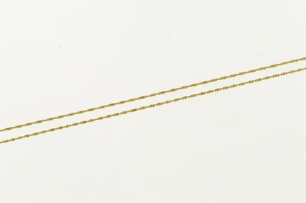 14K 0.8mm Serpentine Link Twist Spiral Chain Necklace 17.25