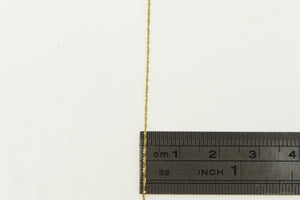 14K 0.8mm Serpentine Link Twist Spiral Chain Necklace 17.25" Yellow Gold