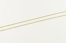 Load image into Gallery viewer, 14K 0.6mm Square Chain Box Link Simple Necklace 18&quot; Yellow Gold