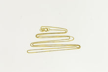 Load image into Gallery viewer, 14K 0.6mm Square Chain Box Link Simple Necklace 18&quot; Yellow Gold