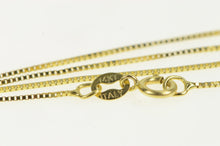 Load image into Gallery viewer, 14K 0.6mm Square Chain Box Link Simple Necklace 18&quot; Yellow Gold