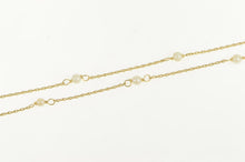 Load image into Gallery viewer, 14K Pearl Beaded Rolling Rope Chain Collar Necklace 15&quot; Yellow Gold