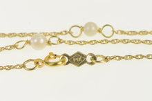 Load image into Gallery viewer, 14K Pearl Beaded Rolling Rope Chain Collar Necklace 15&quot; Yellow Gold