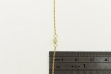 Load image into Gallery viewer, 14K Pearl Beaded Rolling Rope Chain Collar Necklace 15&quot; Yellow Gold