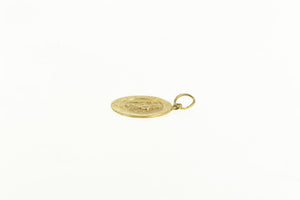 14K Saint Christopher Protection Symbol Charm/Pendant Yellow Gold