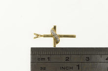 Load image into Gallery viewer, 10K Diamond Cross Christian Faith Symbol Pendant Yellow Gold