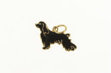 Load image into Gallery viewer, 14K Black Enamel Havanese Dog Breed Puppy Charm/Pendant Yellow Gold
