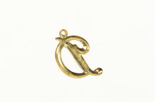 Load image into Gallery viewer, 14K D Cursive Name Inital Letter Monogram Charm/Pendant Yellow Gold