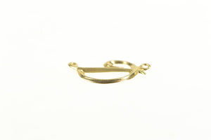 14K D Cursive Name Inital Letter Monogram Charm/Pendant Yellow Gold