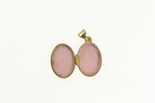 Load image into Gallery viewer, 14K Vintage Oval Simple Photo Picture Locket Charm/Pendant Yellow Gold