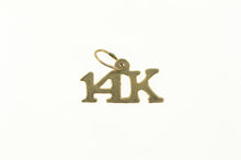 Load image into Gallery viewer, 14K 14k Solid Gold Cut Out Number Letter Karat Charm/Pendant Yellow Gold