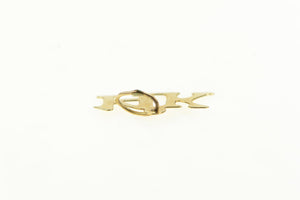 14K 14k Solid Gold Cut Out Number Letter Karat Charm/Pendant Yellow Gold