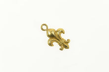 Load image into Gallery viewer, 14K 3D Puffy Fleur De Lis French Symbol Charm/Pendant Yellow Gold