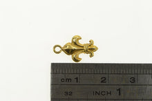 Load image into Gallery viewer, 14K 3D Puffy Fleur De Lis French Symbol Charm/Pendant Yellow Gold