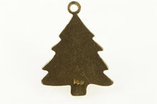 Load image into Gallery viewer, 14K Enamel Christmas Tree Holiday Motif Charm/Pendant Yellow Gold
