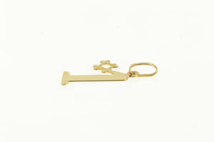 14K #1 Number One The Best Cut Out Novelty Charm/Pendant Yellow Gold