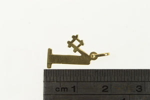 14K #1 Number One The Best Cut Out Novelty Charm/Pendant Yellow Gold