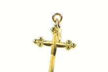 Load image into Gallery viewer, 10K Cross Simple Christian Faith Symbol Vintage Charm/Pendant Yellow Gold