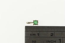 Load image into Gallery viewer, 14K Natural Emerald Classic Round Vintage Pendant White Gold