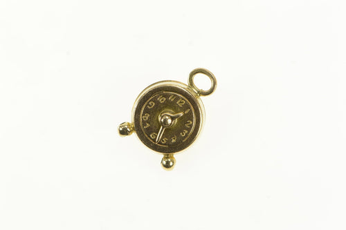 14K 3D Alarm Clock Classic Time Symbol Charm/Pendant Yellow Gold
