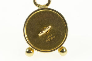 14K 3D Alarm Clock Classic Time Symbol Charm/Pendant Yellow Gold